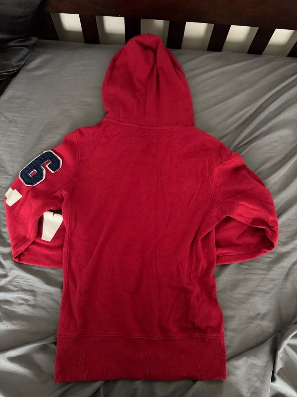 Reflex Women's Red Zip-Up Hoodie with LOVE 96 Graphic - Picture 3 of 4